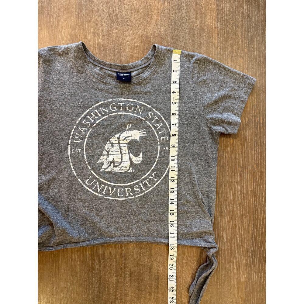 WASHINGTON STATE UNIVERSITY Collegiate Tee T-Shirt w/ Ties Women size S - Picture 8 of 9
